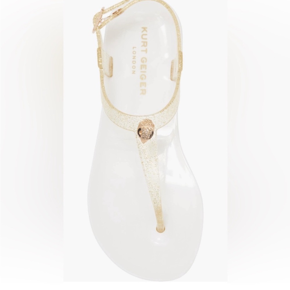 Kurt Geiger Kids Gold and White Sandals